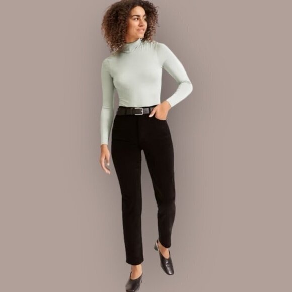 Everlane The Cheeky Straight Corduroy Pant in Black 26 Regular - Picture 1 of 5